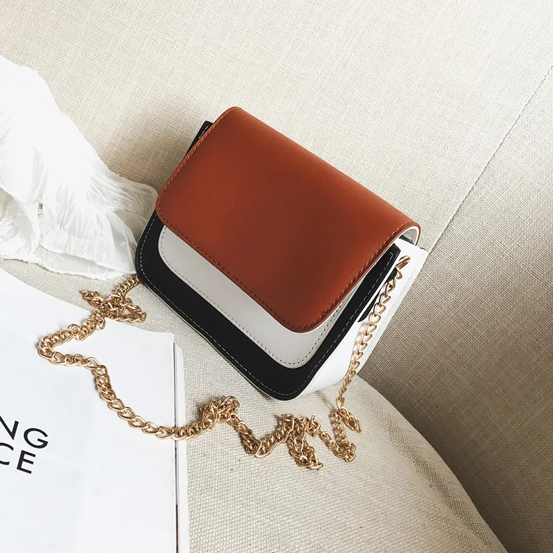 

Fashion Chain Mini Flap Bags Coin Purse Bag Lady Clutch Shoulder Messenger Crossbody Patchwork Shopping Women PU Leather Handbag