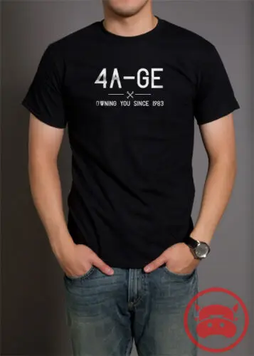 Футболка 4A-Ge Owning You Te 20 в с мотором и серебристым верхом мужская модная популярная