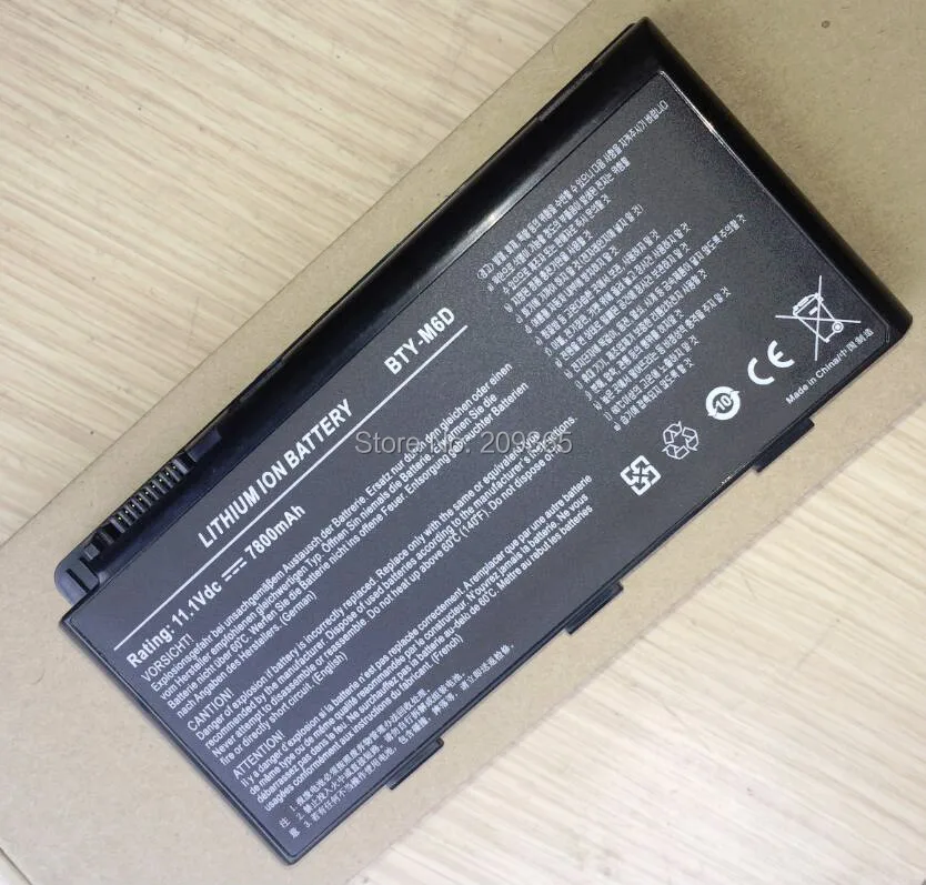 Аккумулятор для ноутбука MSI 7800 мАч 9 ячеек GT783H GX660 GX660DX GX70H GX780R GT70 GT760 GT60 мАч|battery for