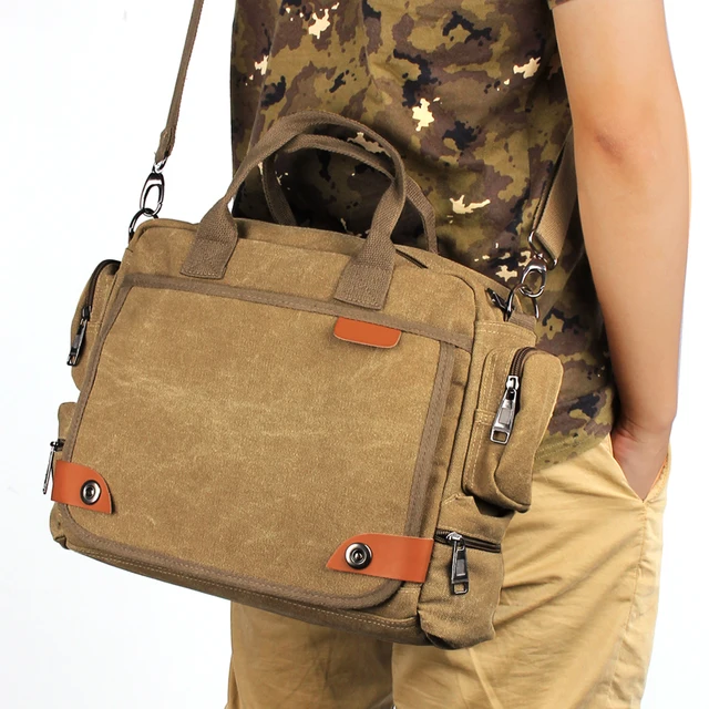 Mens Laptop Messenger Bag Canvas Business Briefcase Handbag Shoulder Mens Laptop Messenger Bag Canvas Business Briefcase Handbag Shoulder Phone Computer Notebook Case For