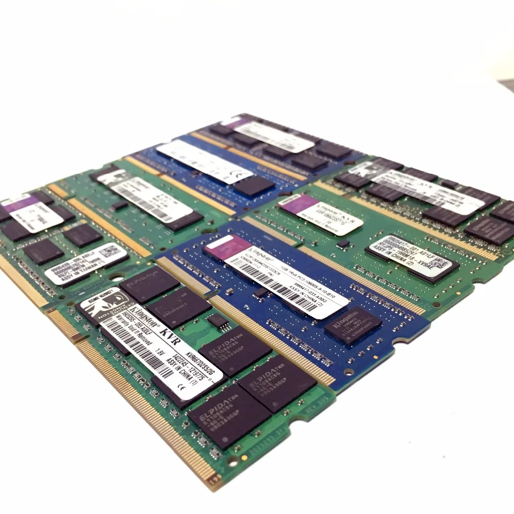 Б/у kingston ram память ddr3 2G 4GB 8GB 1333MHZ PC3-10600S 1600MHZ 12800S DDR2 800Mhz 667Mhz 204pin 1,5 V ноутбук SODIMM