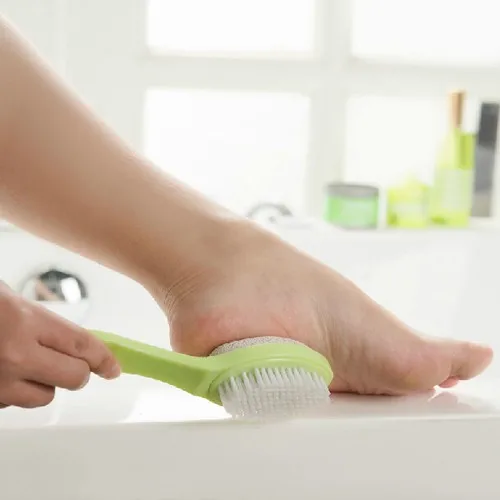 (green) sided grinding foot feet brush