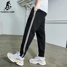 Пионерский лагерь повседневные брюки мужские хлопковые облегающие лоскутные модные брюки с боковыми полосками и карманами Мужская брендовая одежда AXX901043