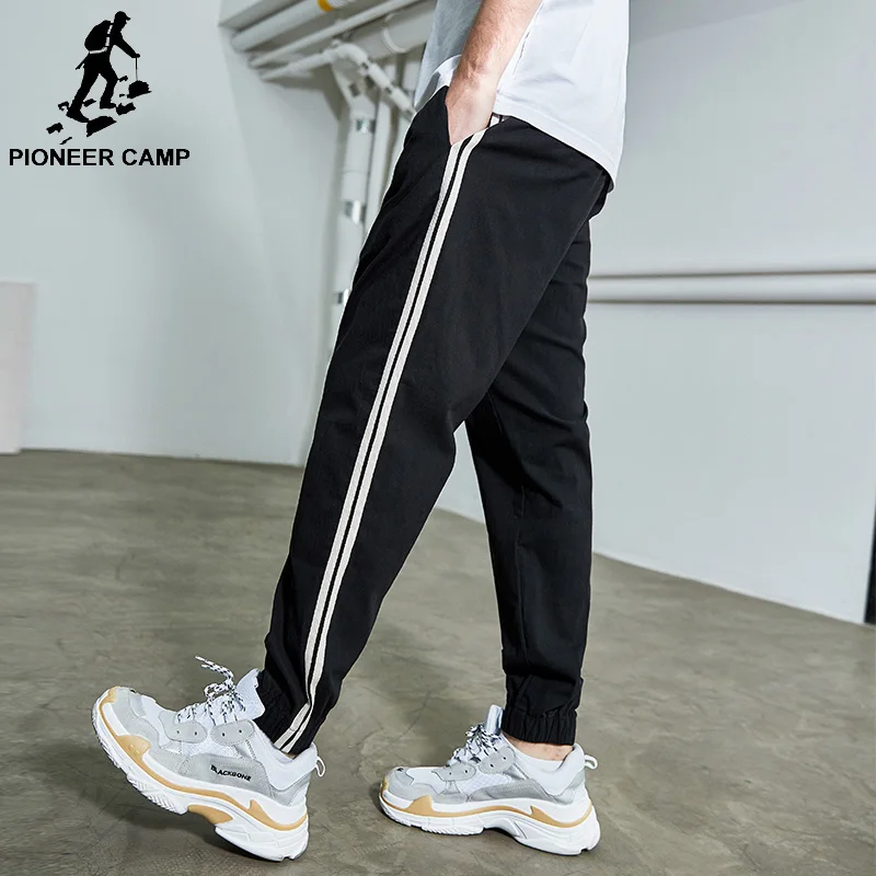 Pioneer Camp Casual Pants Men Cotton Slim Fit Patchwork Fashion Side Stripe Pockets Trousers Male Brand Clothing AXX901043 Pioneer Camp Casual Pants Men Cotton Slim Fit Patchwork Fashion Side Stripe Pockets Trousers Male Brand Clothing AXX901043