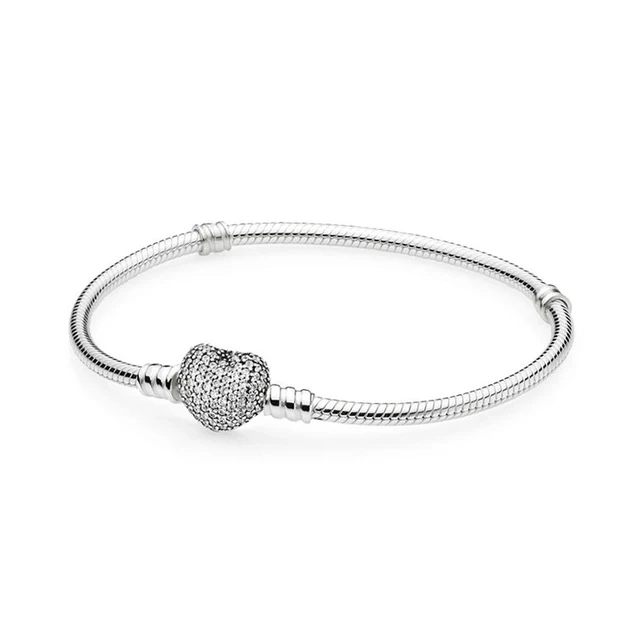 

SIEMTO 100% 925 Sterling silver 1:1 Original Authentic 590727CZ Charm Basic Bracelet Suitable DIY Beaded Women Jewelry