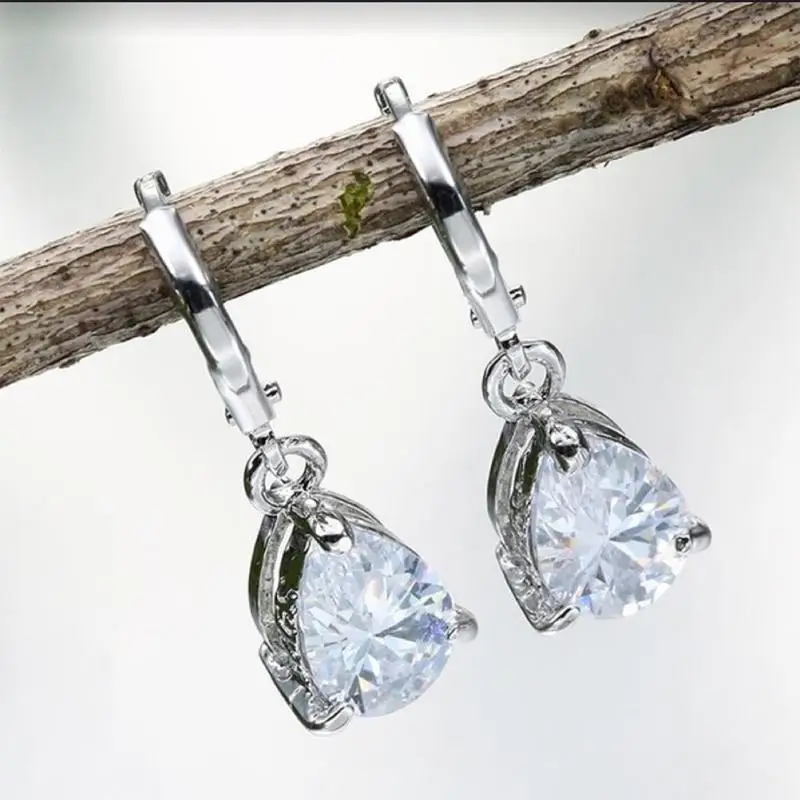 Женские серьги из серебра 925 пробы голубые бижутерия подарок на