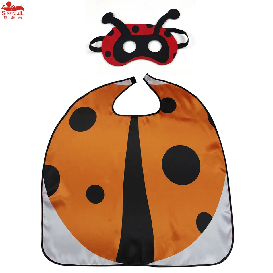 

SPECIAL L27* Boy&Girl Yellow Ladybug cape costume + face mask for animal baby costume birthday party decoration child costume