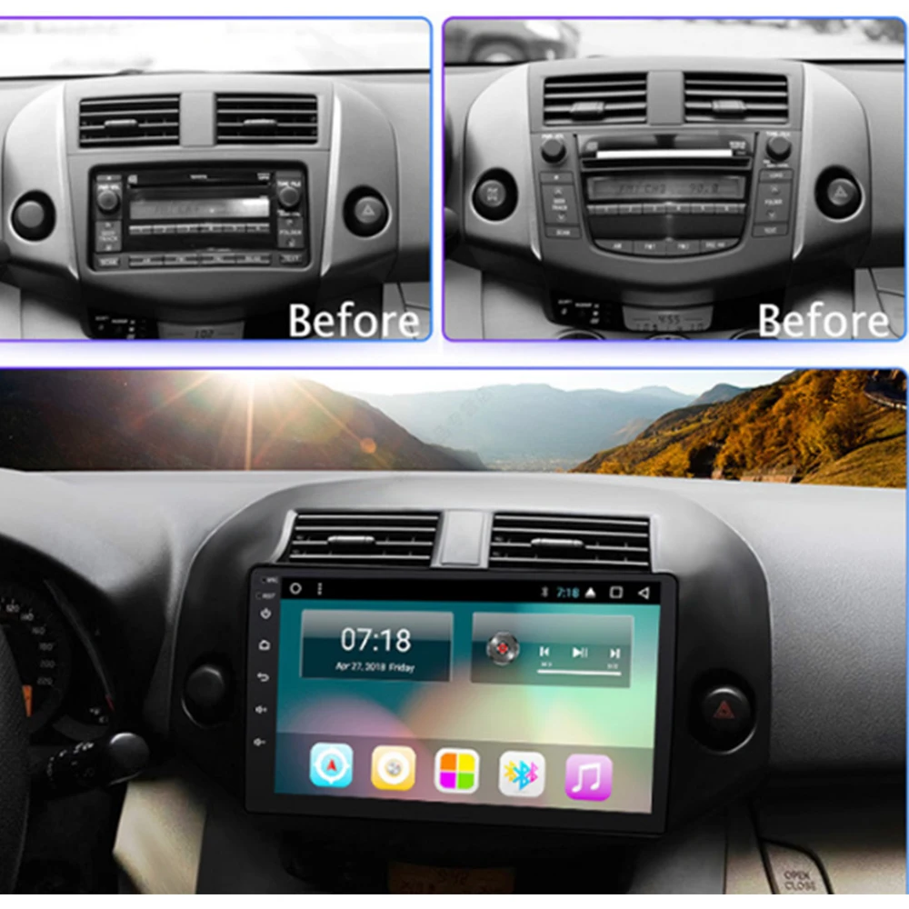 Sale Car radio Android multimedia player For Toyota RAV4 2007~2012 Bluetooth Car touch screen GPS Navigation Stereo Audio WIFI 0