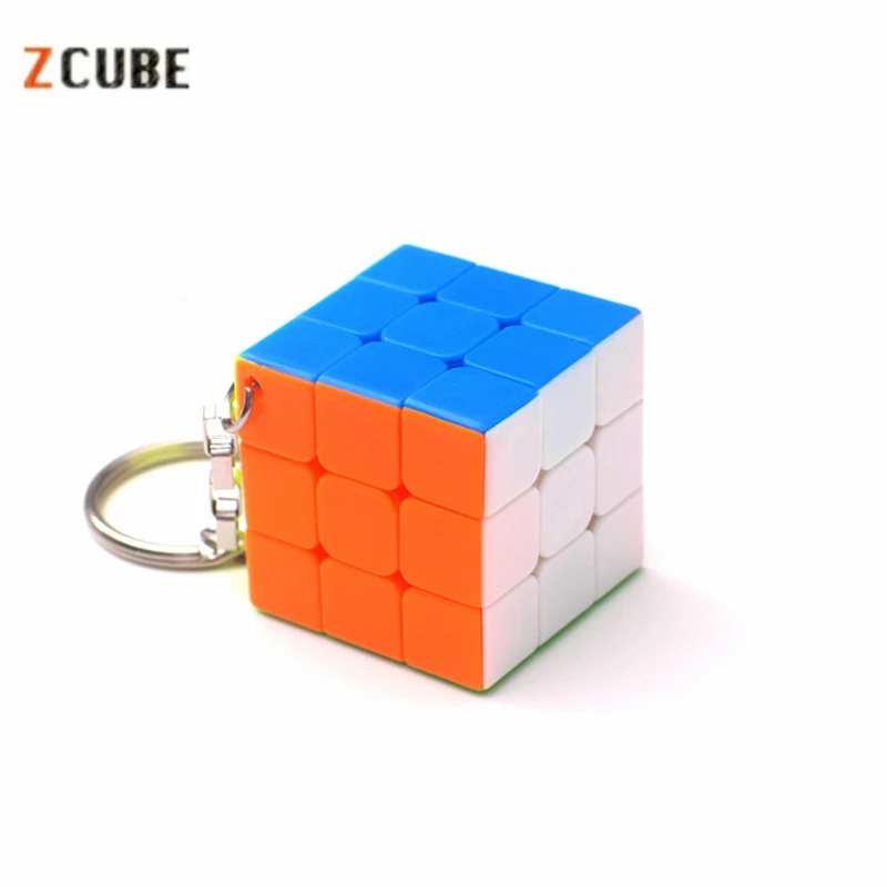 Zcube 3cm Keychain font b Magic b font font b Cubes b font 3x3x3 Speed Puzzle