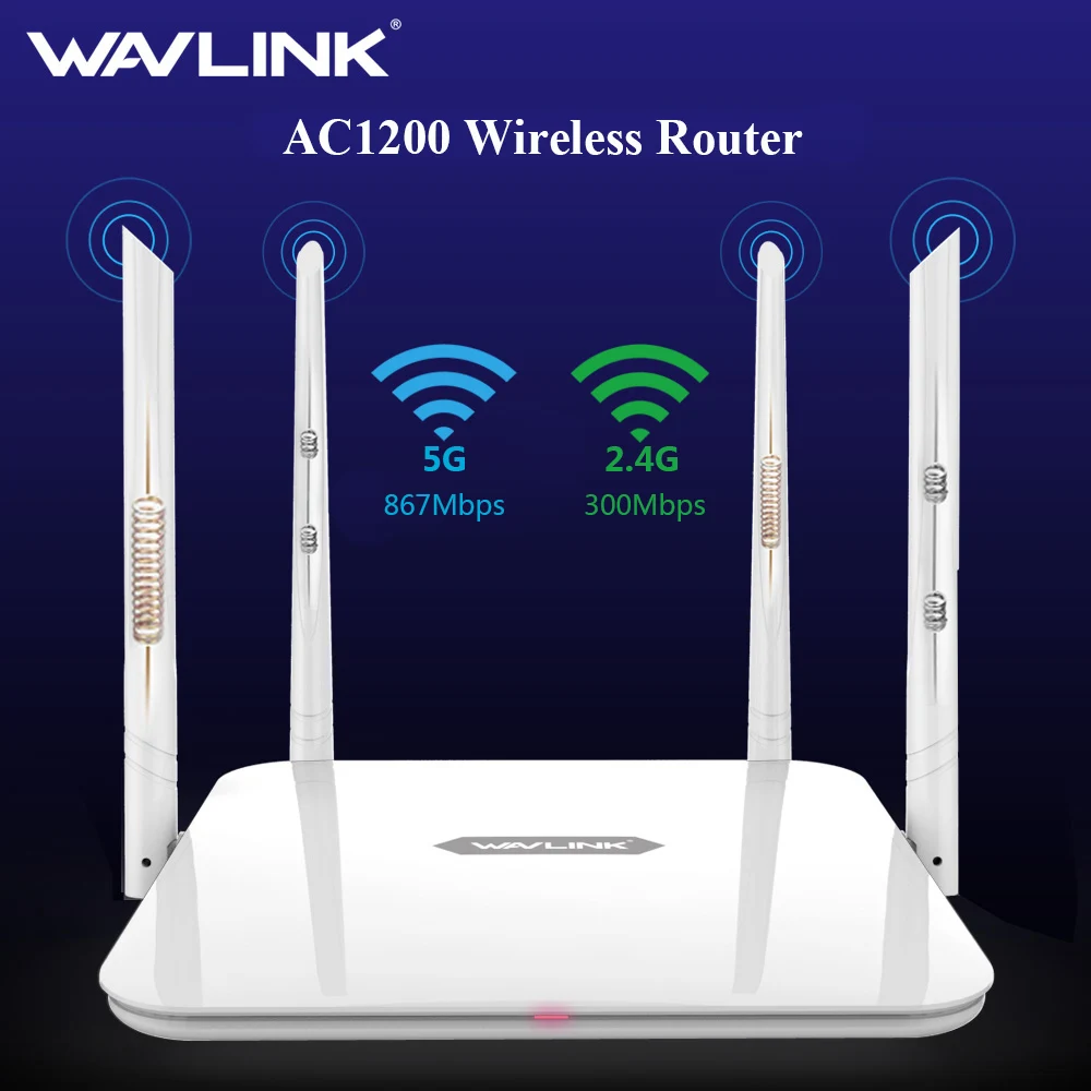 Wavlink Wi-Fi роутер AC1200 беспроводная точка доступа 5 ГГц+ 2,4 ГГц двухдиапазонный смарт-роутер длинный диапазон расширитель с 4x5dBi антенна WPS