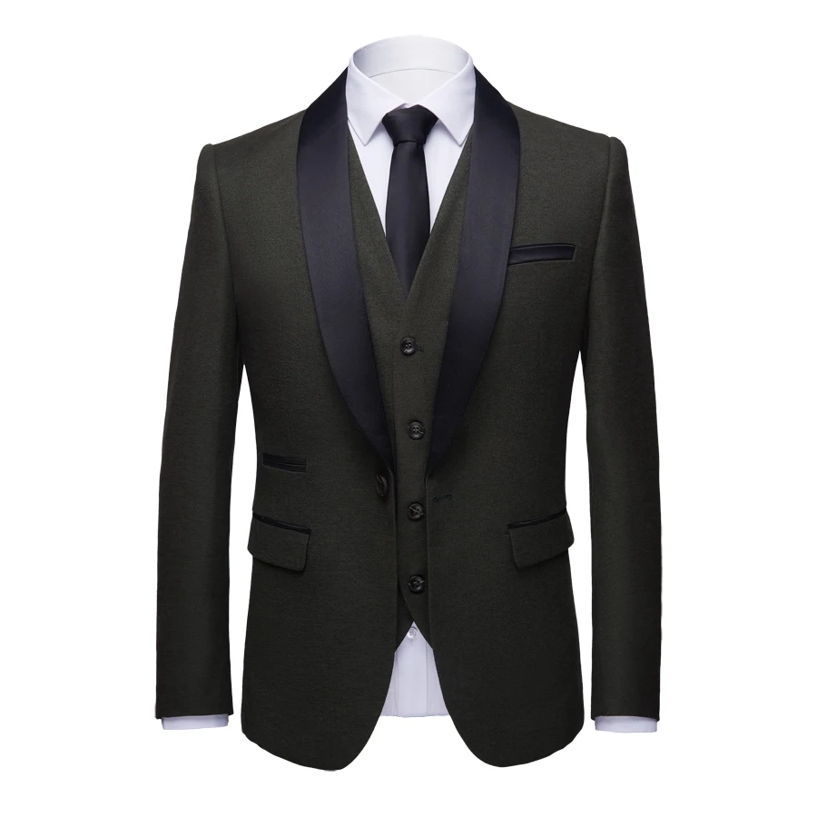 2018 Classic Dark Green Prom Suits Male Best Man Married Dress Groom Wedding Tuxedo Jacket Business Men Formal Suits 2018 Classic Dark Green Prom Suits Male Best Man Married Dress Groom Wedding Tuxedo Jacket Business Men Formal Suits