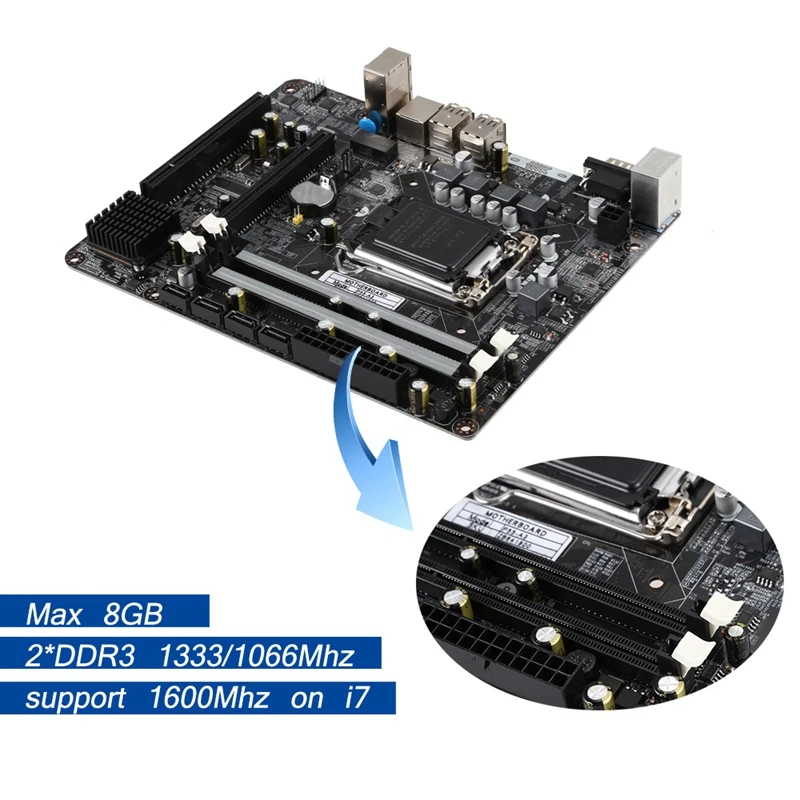 Материнская плата для настольного ПК P 57 Pm 55 P55 Lga1156 материнская компьютера макс. 8