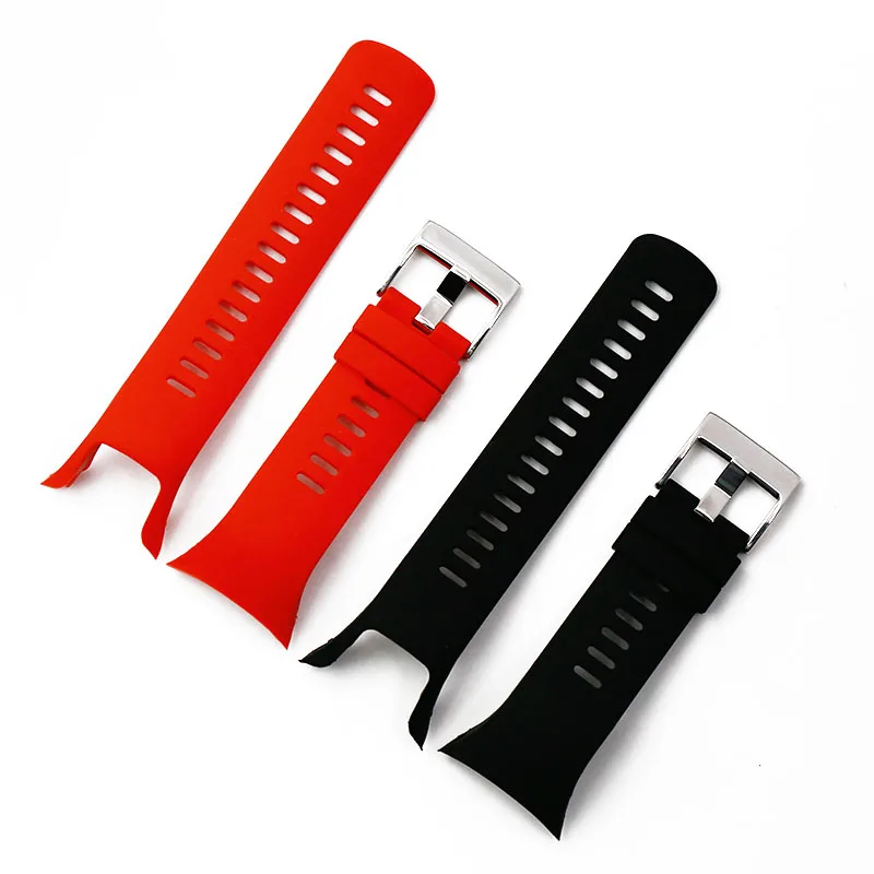 Silicone strap men's watch accessories for SUUNTO Spartan cool running series Trainer outdoor sports pin buckle watch with women