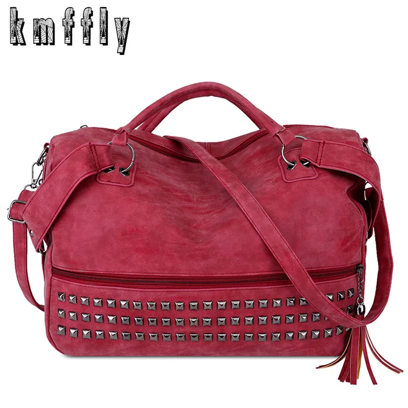 2018 خمر nubuck الجلدية النسائية الأعلى مقبض حقائب برشام نساء حقائب الكتف حقيبة فاخرة النارية رسول كيس كيس أكبر