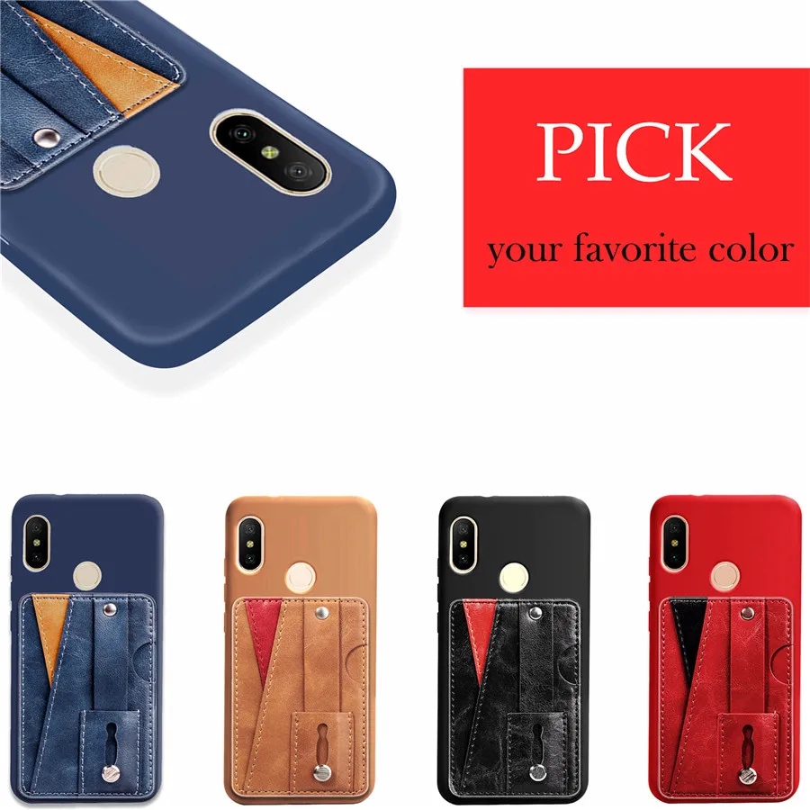 

Card Holder Slots Wallet Phone Case for Xiaomi Redmi 4A 4X Note 4X 5 5A 5 Plus 6Pro F1 Luxury Vintage Leather Back Cover