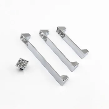 

3.75''5''6.3''crystal Knobs Dresser Drawer Pulls Handles Knob Silver Clear Glass Crystal Cabinet Handle Pull Decorative Bling