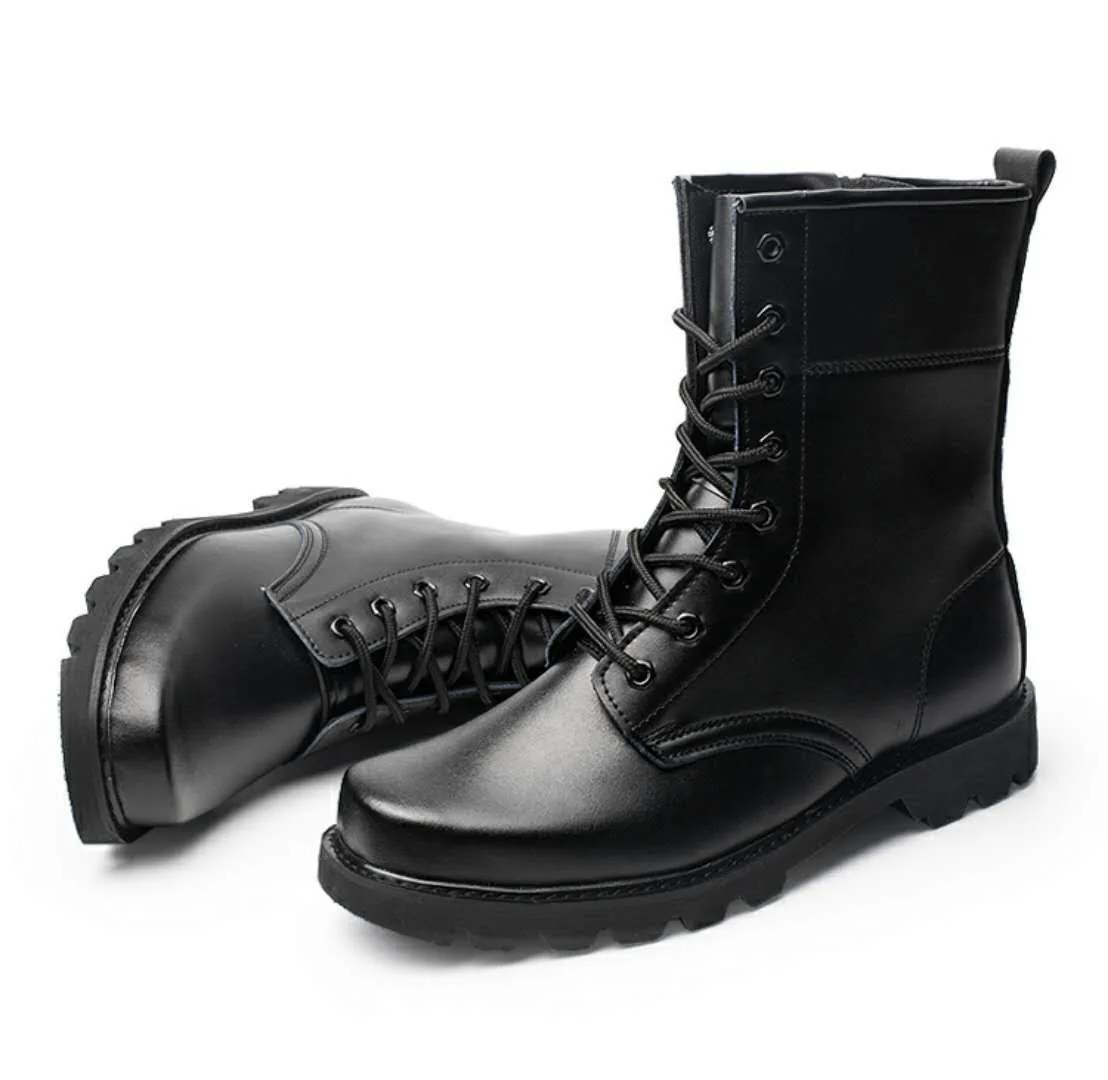 steel cap combat boots