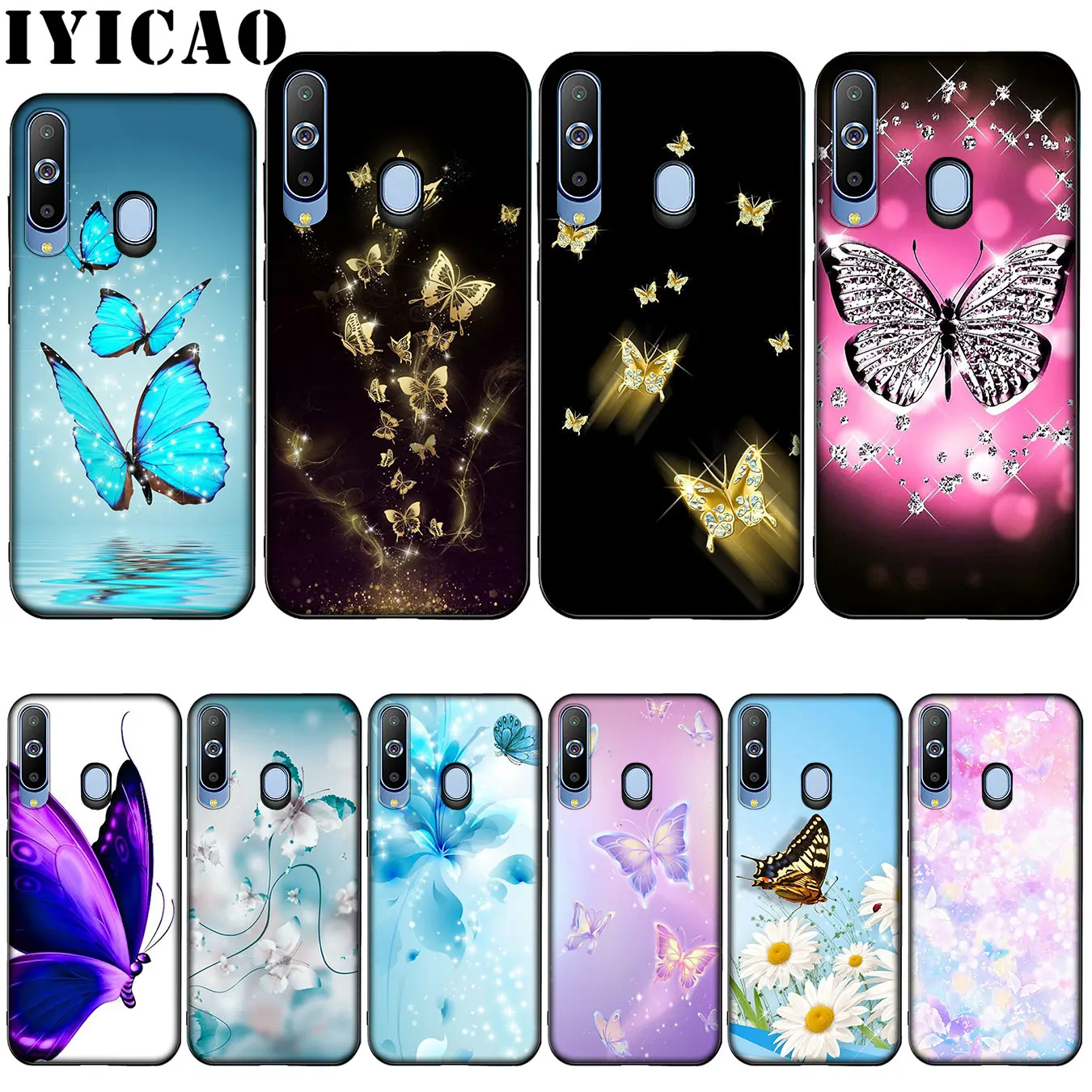 Iyicao красивая бабочка цветок Мягкий силиконовый чехол для samsung Galaxy A10 A30 A40 A50 A70 M10 M20