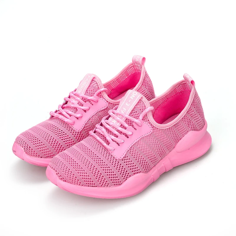 Розовый Для женщин кроссовки весна/Летняя обувь Новинки для женщин высокого качества Легкая спортивная обувь Для женщин кроссовки Для
