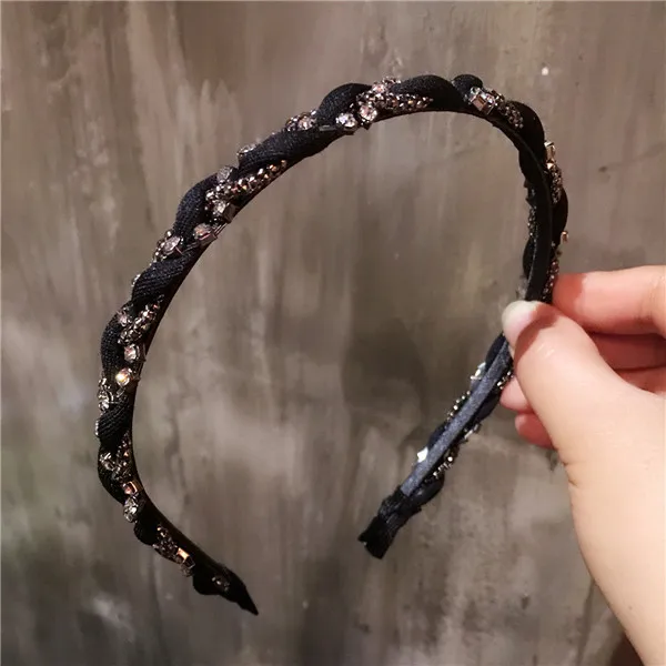 

Fashion Simple Shining twine Rhinestone Hair Hoop Headband Hairband for Women Girls Luxurious Hair Band Hair Accessories