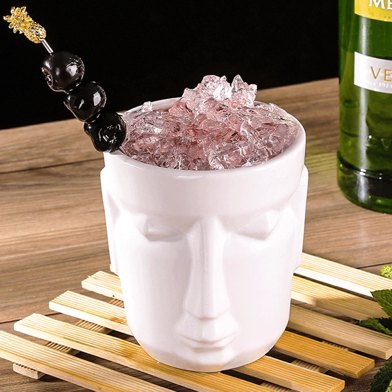 Креативные ручной работы лица керамические кружки в форме чашки Гавайский бар бокал для вина белый личность коктейльное стекло посуда для напитков mx6251013