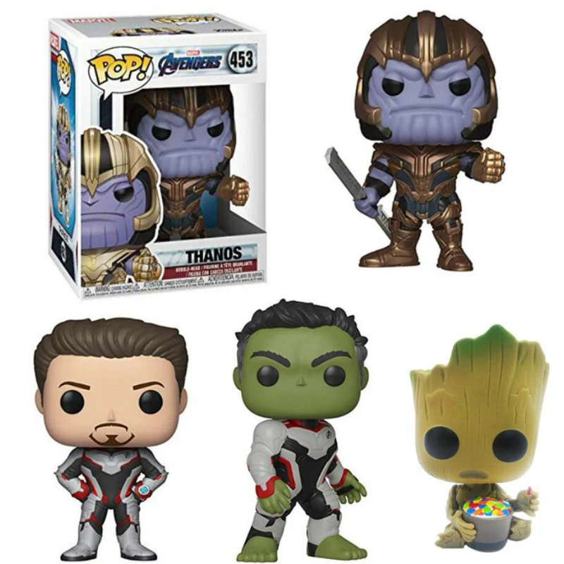 

Funko Pop The Avengers 4 Tony Stark Hulk Groot Pvc Action Figures Movie Character Collection Model Toys for Children Birthday