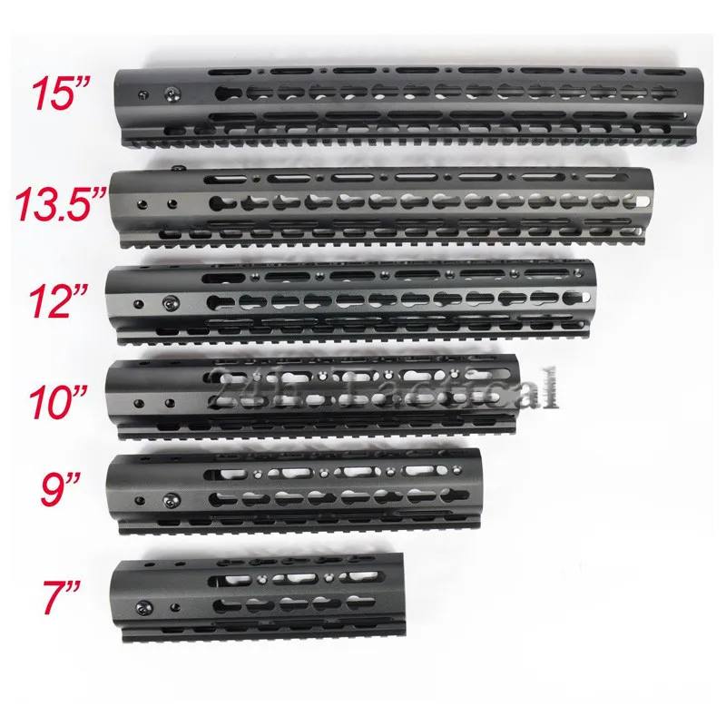 

7,9,10,12,13.5,15" Inch Free Float Keymod AR-15 M16 M4 Handguard Monolithic Ultralight Slim NSR Rail Hunting Accessories