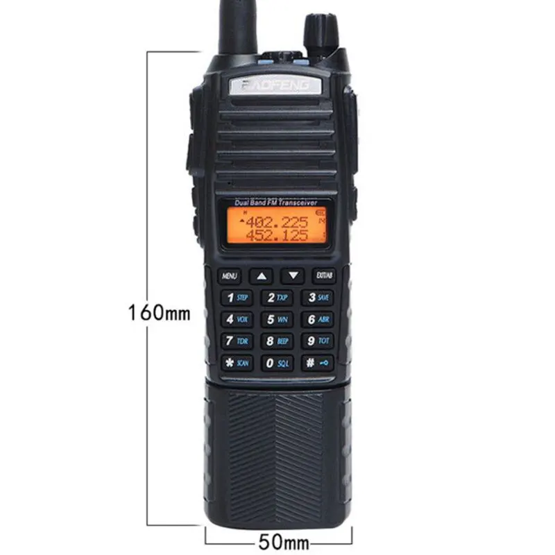 Baofeng UV-82 8 Вт мощная рация UHF VHF Двухдиапазонный 3800 мАч с разъемом постоянного тока для охотничья рация+ тактическая антенна