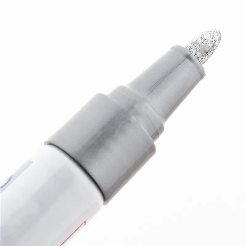 Роскошная ручка цвета краска Перманентный маркер ручка краска ing масляная канцелярская ручка - Цвет: Silver