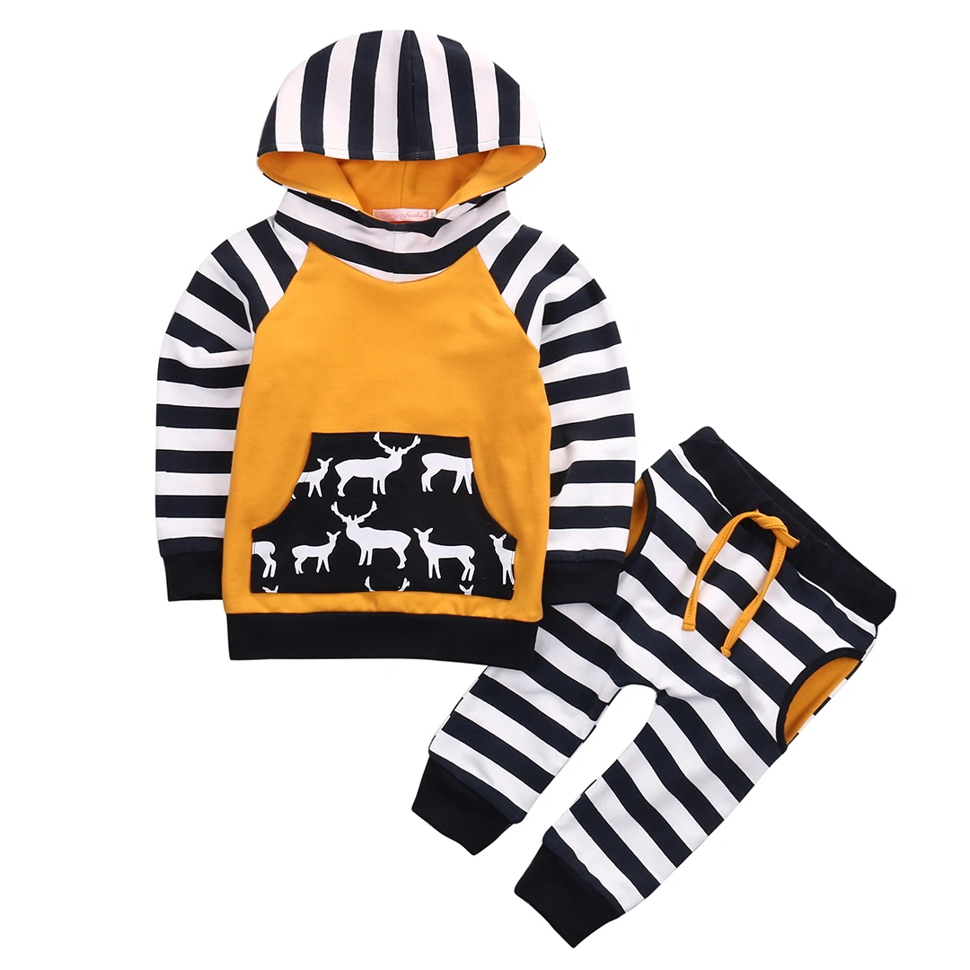 0 5Y Toddler Kids Clothes Infant Baby Boy Girl Long Sleeve Hooded