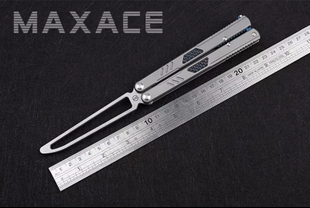 Складной тренировочный нож Maxace Convenant Gauss BALISONG, тренировочный тупой нож