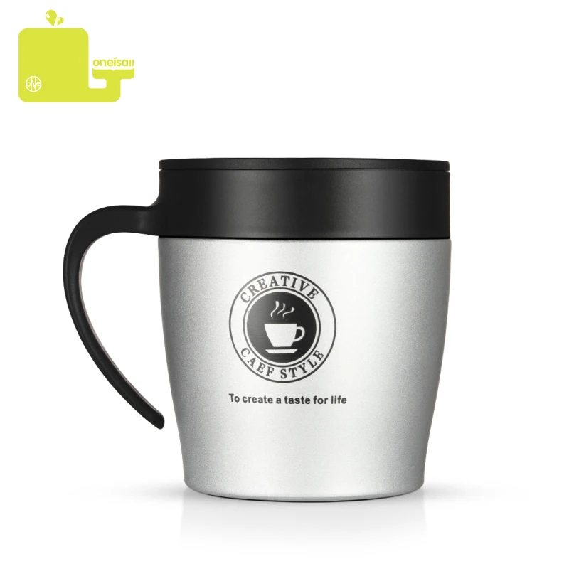 

Oneisall Stainless Steel Thermos Coffee Tea Milk Mug 320ml Water Bottle Insulation Vacuum Cups Drinking Bottle With Handle Spoon