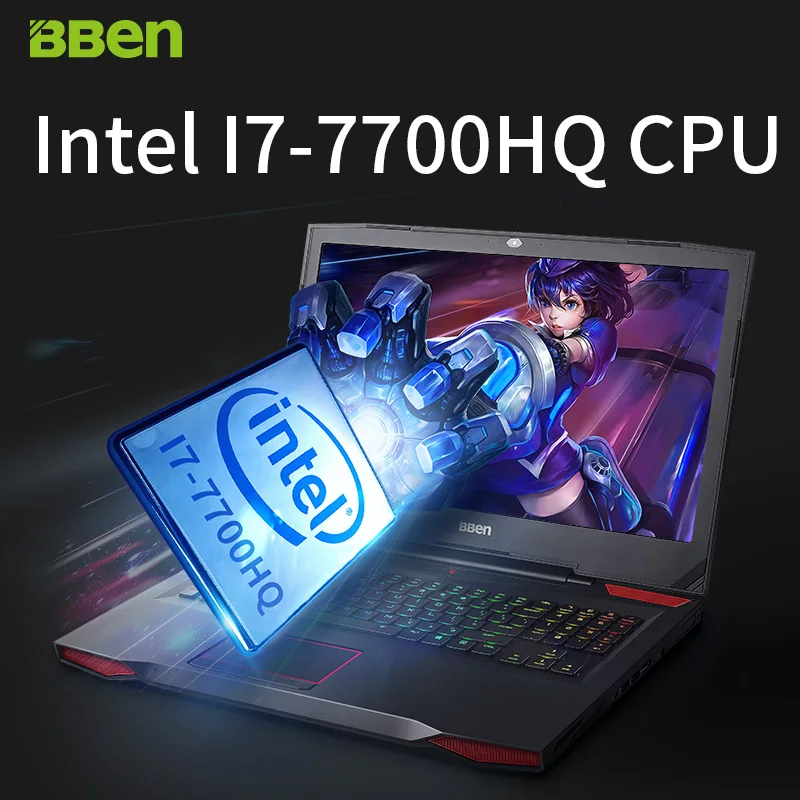 Игровой ноутбук Bben G17 17 3 дюйма pro windows 10 NVIDIA GTX1060 GDDR5 intel 7th gen DDR4 8 ГБ/16 ГБ/32 ГБ ОЗУ M.2