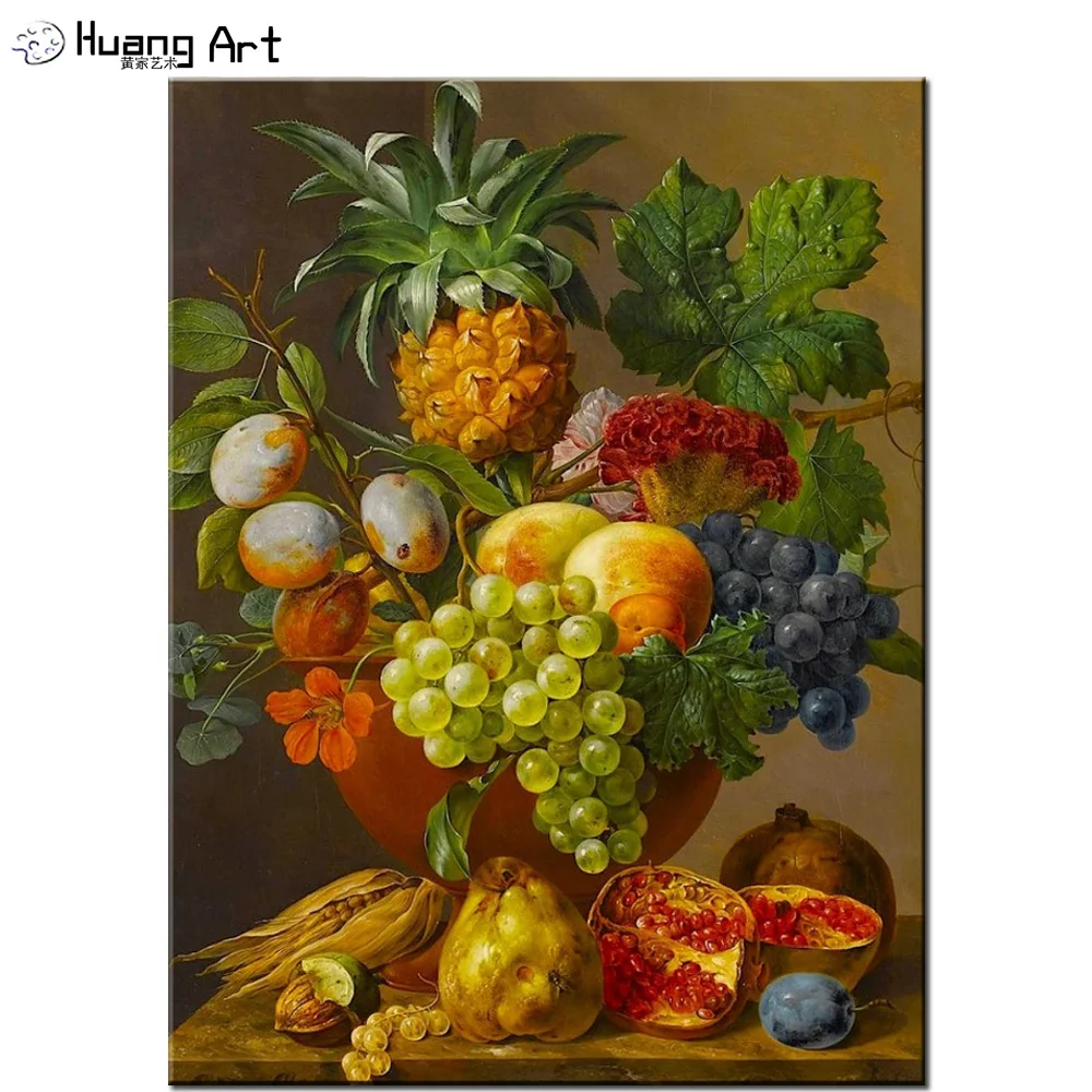 

Handmade Painting by Number DIY Oil Painting by Numbers Acrylic Fruit Oil Painting on Canvas for Restaurant Wall Decor Art