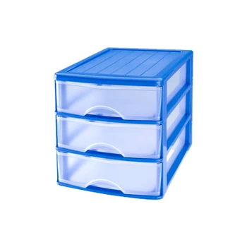 

Mini-Drawer plastic 3 drawers Blue 17x13.5x17 cm