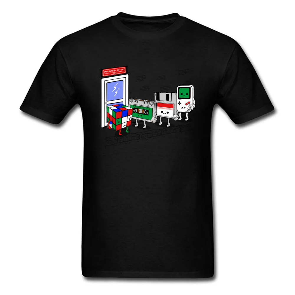 Mens Tops T Shirt employment office v2 10191 On Sale Print T Shirt 100% Cotton Fabric Short Sleeve Custom Clothing Shirt O-Neck employment office v2 10191 black