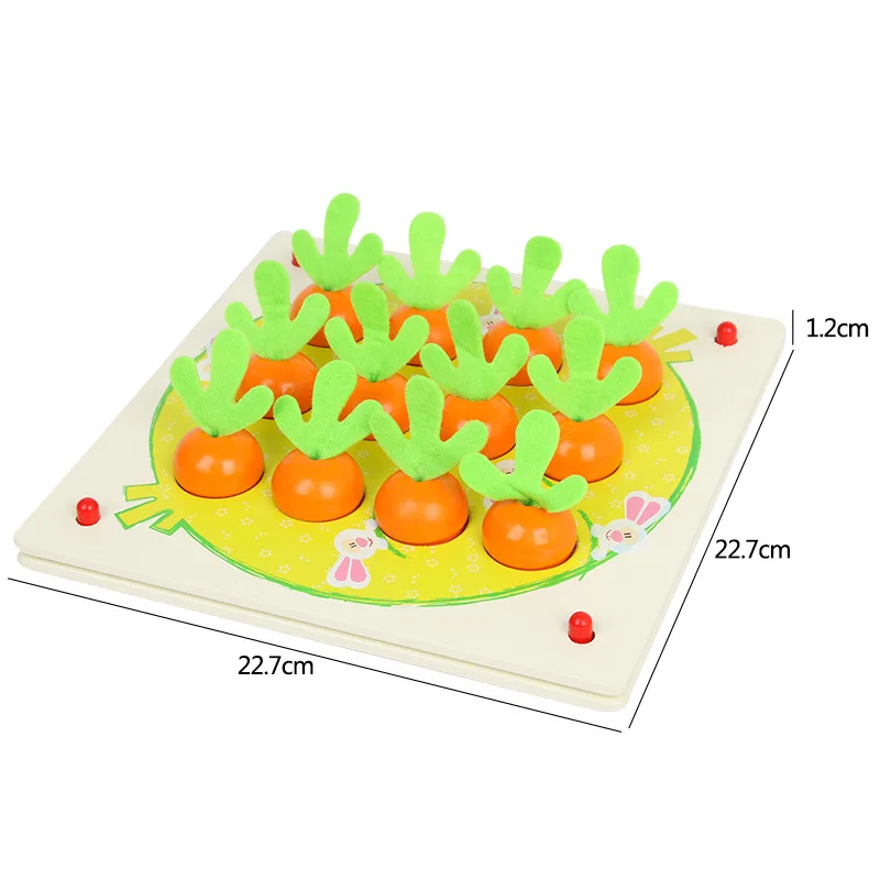 Детские игрушки с мозгом, игрушки с памятью, милые Морковные шахматы на запоминание с открытки с героями мультфильмов, раннее обучение, обучение памяти, одинаковая игра для детей