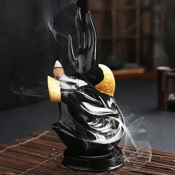 

Buddha Hand Ceramic Censer Backflow Incense Burner Smoke Waterfall Incense Sticks Holder Creative Home Decor Incense Crafts