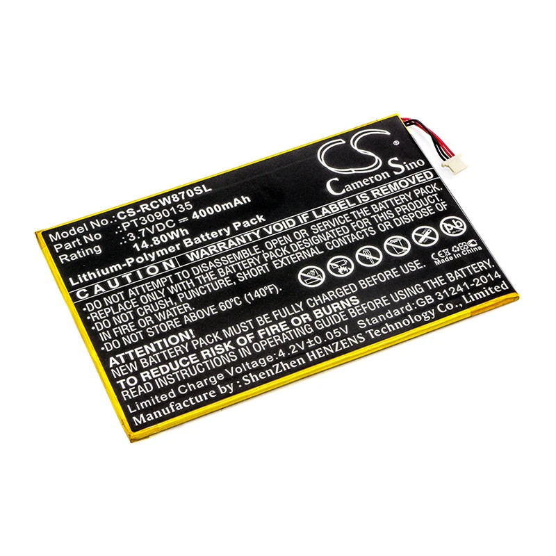 

Cameron Sino 4000mah battery for RCA Galileo Pro 11.5" RCT6303W87 RCT6303W87DK RCT6513W87 Viking Pro 10 PT3090135