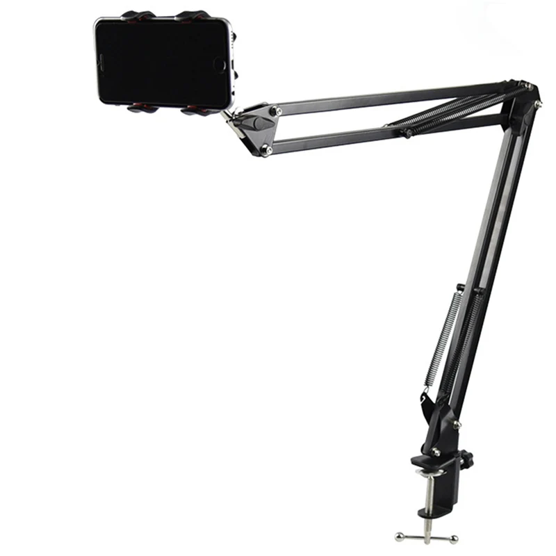  360 Rotation Long Arm Mobile Phone Stand Lazy People Desktop Table Mount Holder for iphone 7 8 for 
