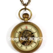 Для оптовой цены хорошее качество девочка женщина дама бронза Мода винтажная ретро-классика механические стимпанк карманные часы ожерелье