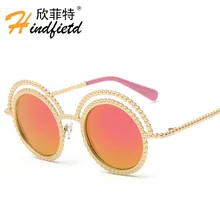 Diseñador Vintage retro gafas de sol redondas para mujeres gafas de marca fresco espejo de la mujer gafas de sol Gafas de Sol Gafas de Mujer