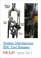 Открытый Многофункциональный инструмент EDC шестигранный ключ Para-Biner полиспаст карабин из нержавеющей стали открывалка веревка висячий шкив пряжка
