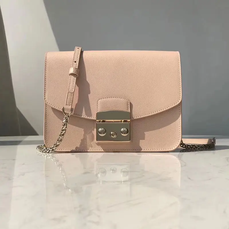 

New 21cm medium luxury brand real leather shoulder bag female shoulder bag