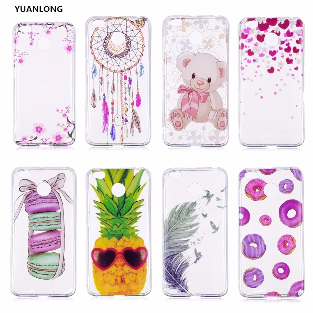 

YUANLONG For Xiaomi Redmi 4X Case Silicone Cute Cartoon TPU Soft Back Cover Phone Cases For Xiaomi Redmi 4X Shell Capa