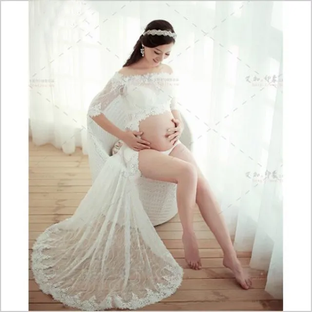 Необычные реквизиты для беременных; белое кружевное платье; платье для беременных женщин; одежда для фотосессии; подарок на день рождения ребенка