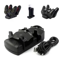 3 в 1 контроллер зарядное устройство для PS4/PS3/PS3 Move charger Stand Dual port зарядная док-станция для контроллеров playstation Move