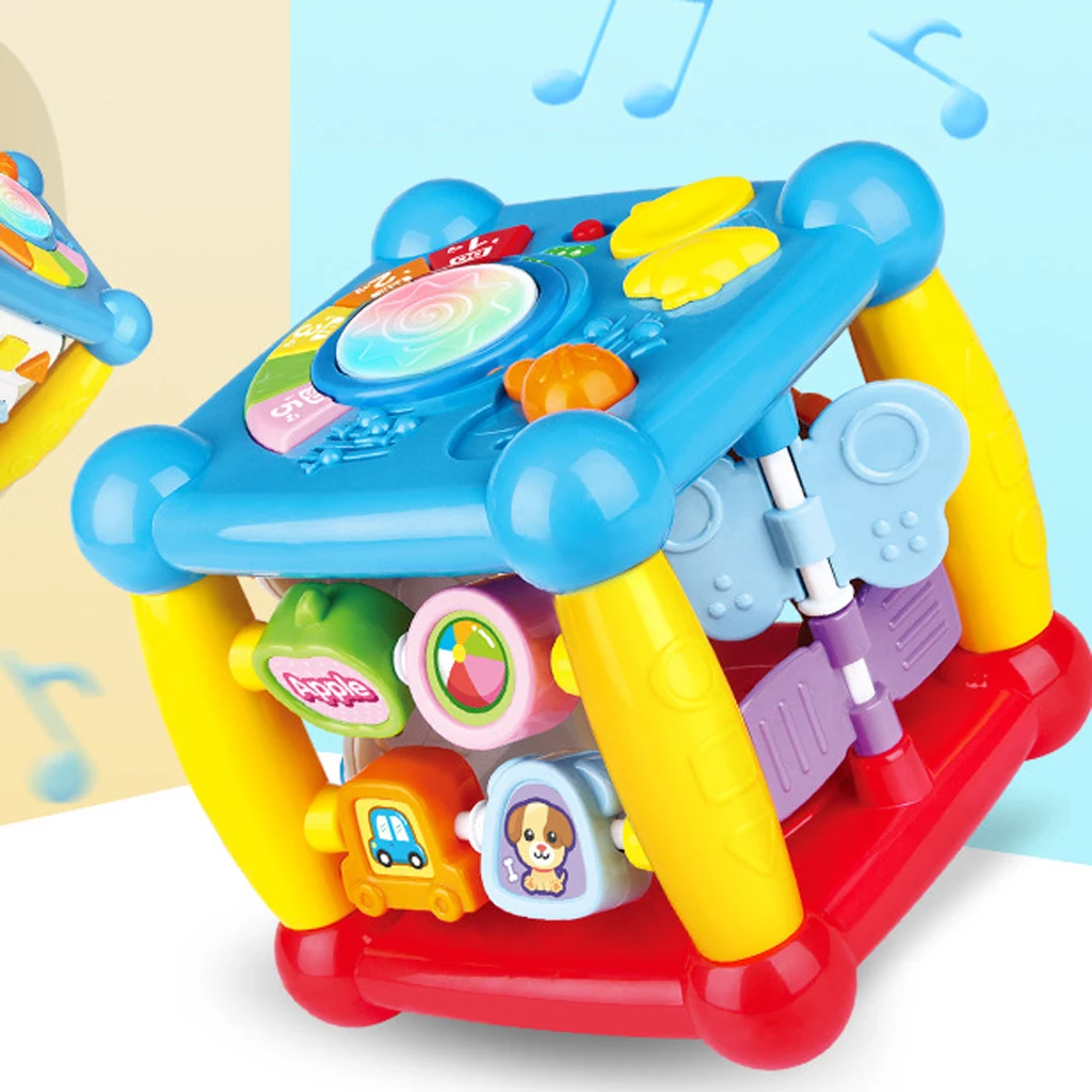 Малыш Детский Электрический музыкальный инструмент куб ж/Музыка раннее интеллектуальное развитие сенсорная игрушка познавательный блок обезьяна