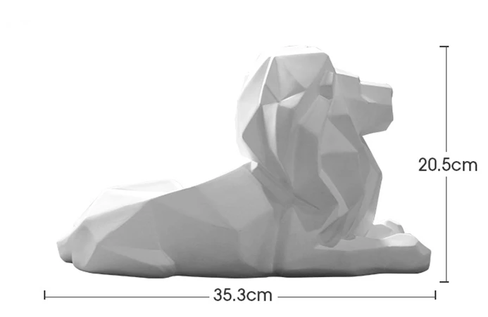 Геометрические модели Льва Украшение с животными резиновые орнаменты для дома/украшение для офисного стола животное счастливый лучший подарок