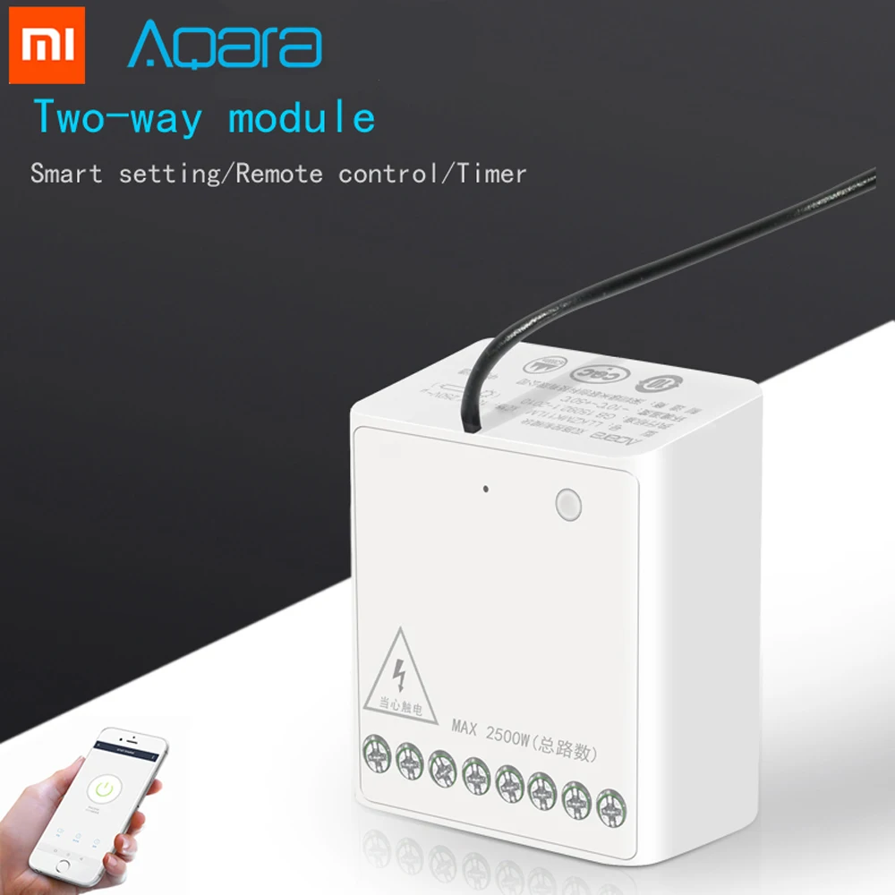 

Aqara Relay Module Two-way Module Smart Setting APP Control Double Channels AC Motor Wireless Controller For Mi Home